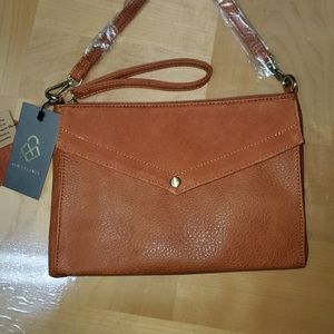 NEW Street Level Avri Suede Envelope Clutch